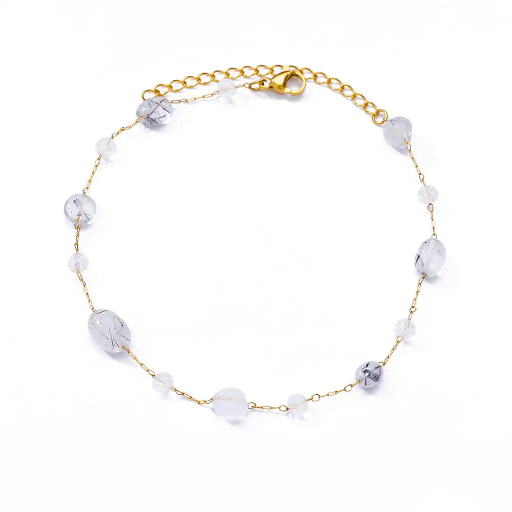 Bracelet élégant en zircon avec fleurs pour femmes et filles, bracelet en acier inoxydable doré, bijou de créateur de luxe