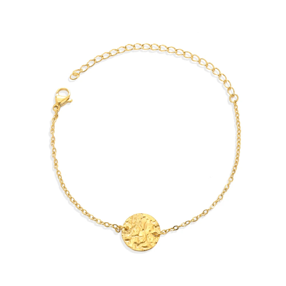 Bracelet élégant en zircon avec fleurs pour femmes et filles, bracelet en acier inoxydable doré, bijou de créateur de luxe