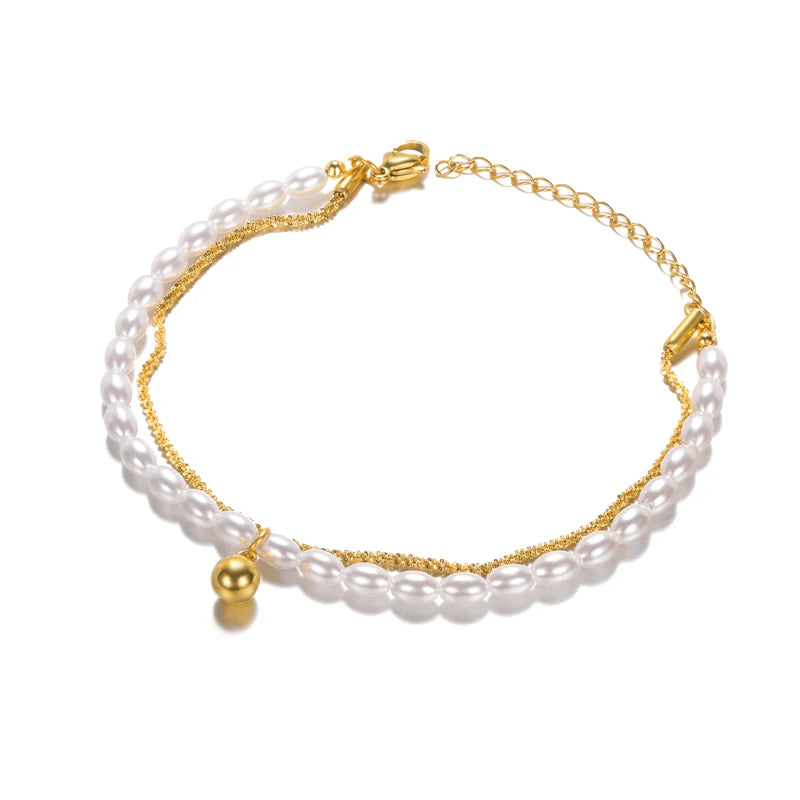 Bracelet élégant en zircon avec fleurs pour femmes et filles, bracelet en acier inoxydable doré, bijou de créateur de luxe