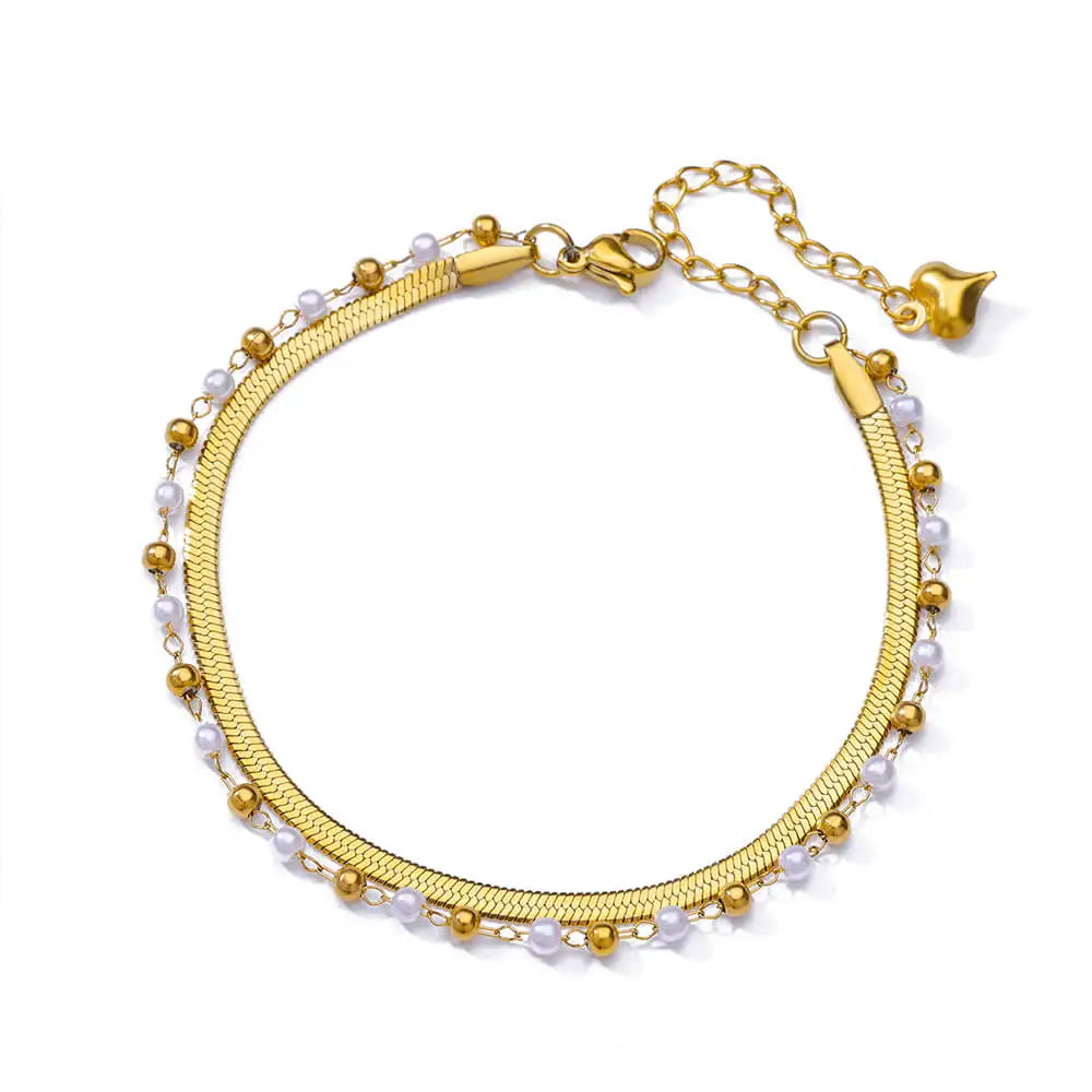Bracelet élégant en zircon avec fleurs pour femmes et filles, bracelet en acier inoxydable doré, bijou de créateur de luxe