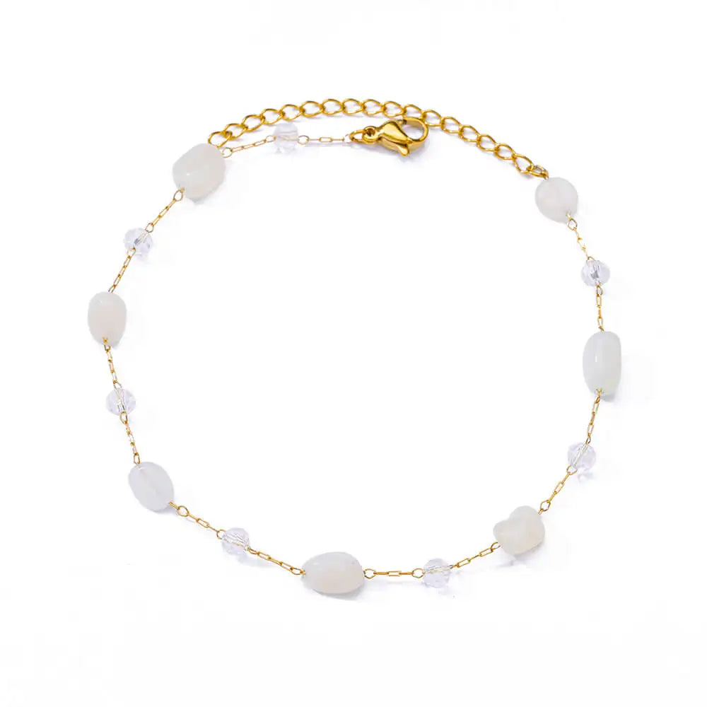 Bracelet élégant en zircon avec fleurs pour femmes et filles, bracelet en acier inoxydable doré, bijou de créateur de luxe