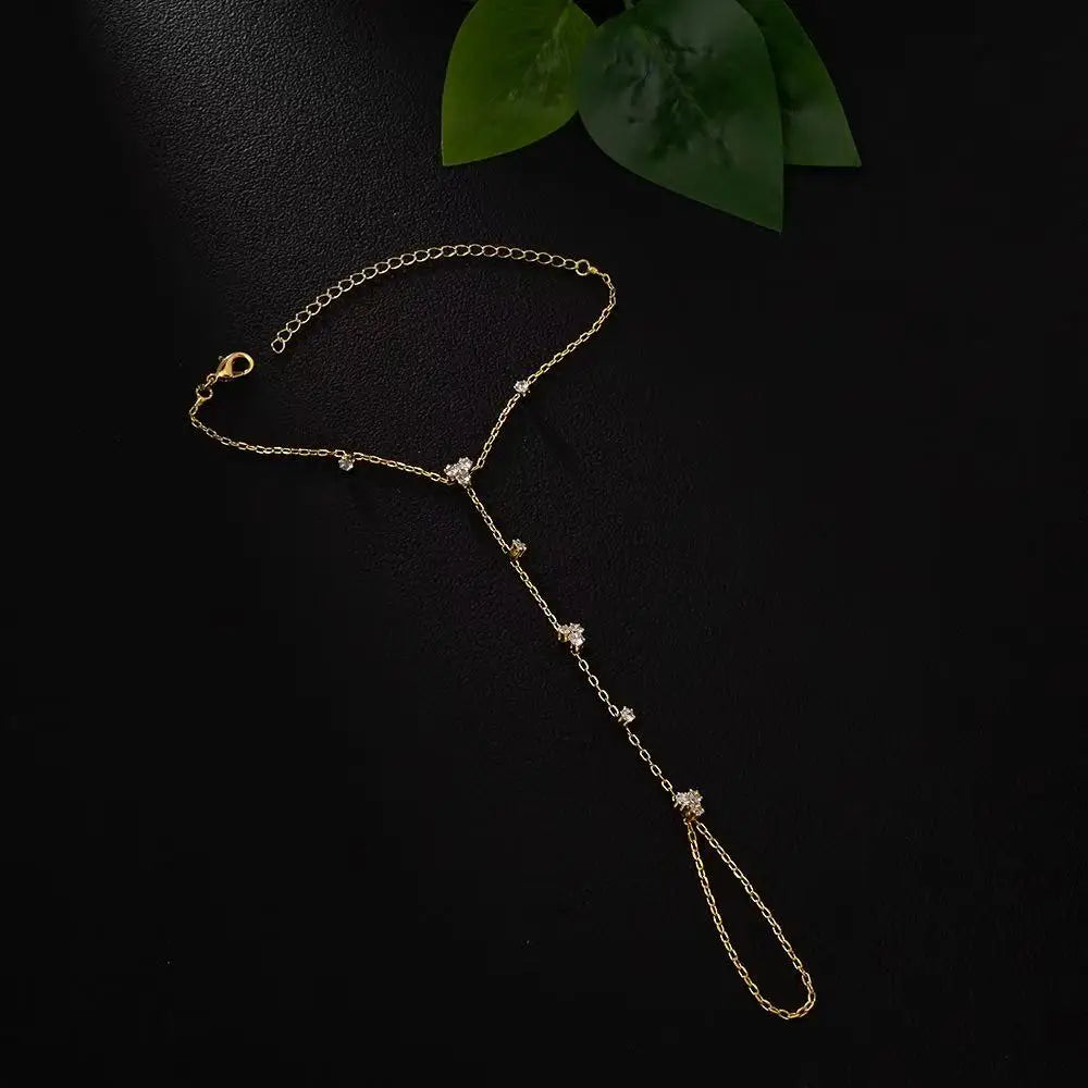 Bracelet d'été orné de strass et de fleurs, bijou de mariage pour femme, bracelet géométrique en cristal