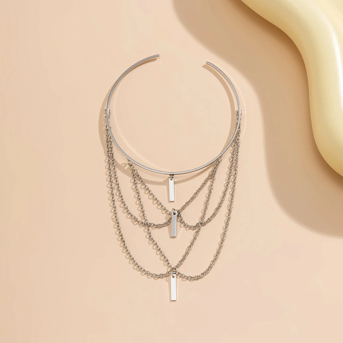 Bracelet de bras ouvert PuRui couleur or, bijou femme, pendentif rectangulaire à pompon