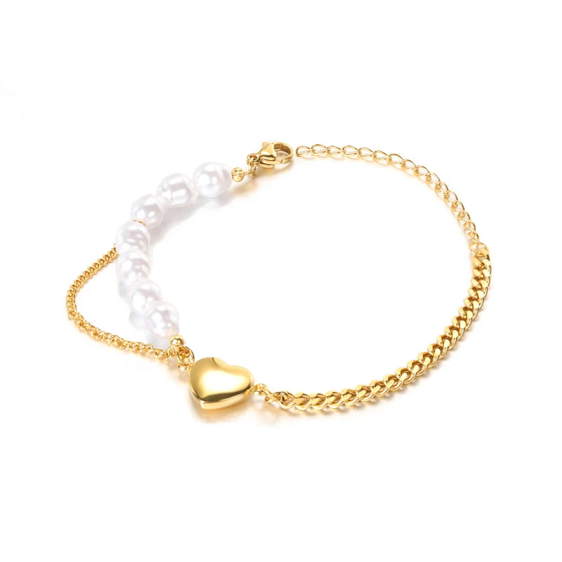 Bracelet élégant en zircon avec fleurs pour femmes et filles, bracelet en acier inoxydable doré, bijou de créateur de luxe