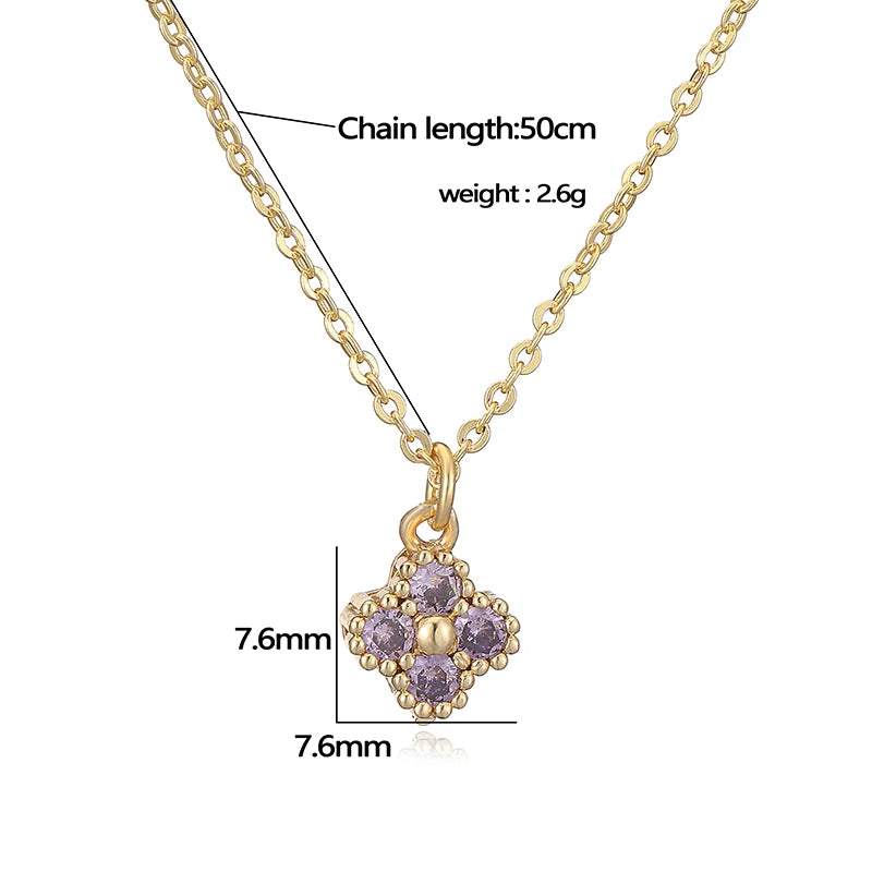 Collier ras du cou pour femme, plaqué or 18 carats, orné de pierres CZ, en forme de fleur, raffiné et compact.